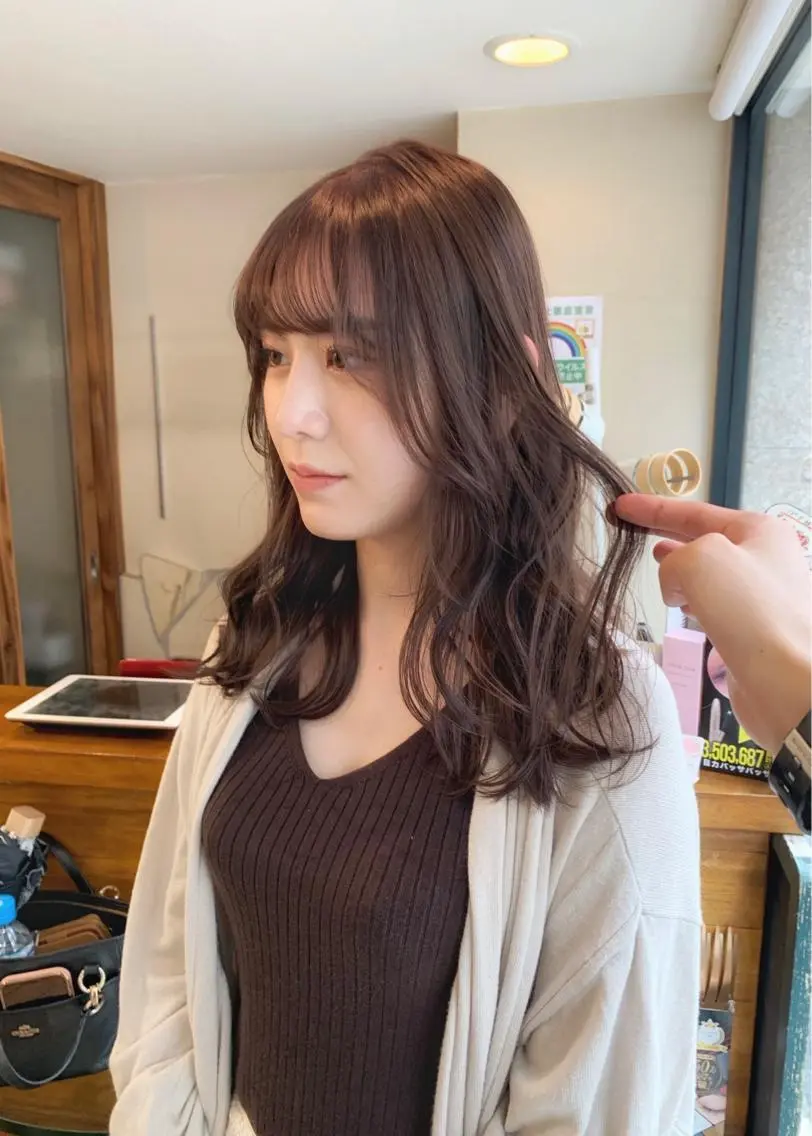 セミロング カラー ベージュカラー ブラウンカラー ブラウンベージュ ヘアカラー トリートメント 矢野 晃平のヘアスタイル