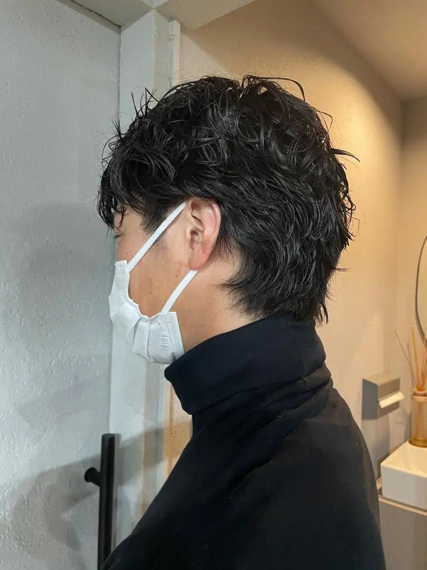 ショート パーマ メンズ カット 吉田一輝 外国人パーマのヘアスタイル