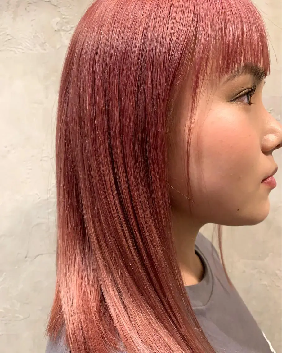 セミロング カラー ヘアアレンジ ボブパーマコテ巻き風 パーマNo1深江秀平のヘアスタイル