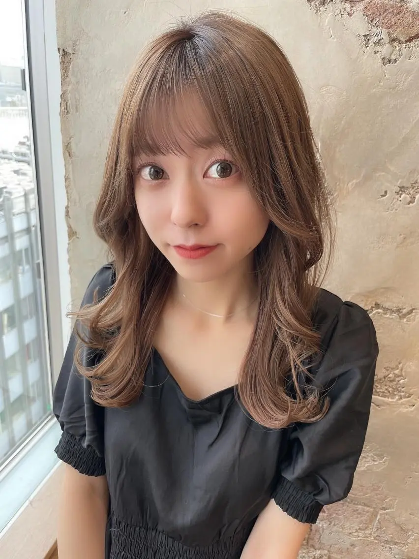 セミロング カット ヘアカラー トリートメント モテ髪🤍こなれヘア 藤山裕大のヘアスタイル