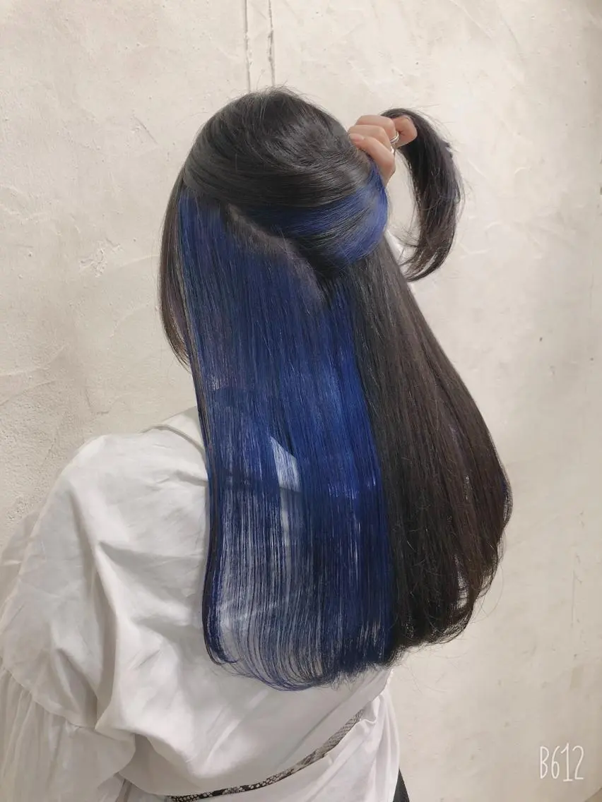 ロング カラー ブリーチ ブルーカラー インナーカラー ヘアカラー ミニモお気に入り数 No.1宍戸雄弥のヘアスタイル
