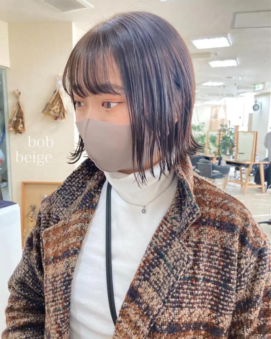 ショート カラー 切りっぱなしボブ ショートボブ ハンサムショート ベージュカラー ボブ カット ヘアカラー トリートメント 初めてのショート お任せください✂️のヘアスタイル