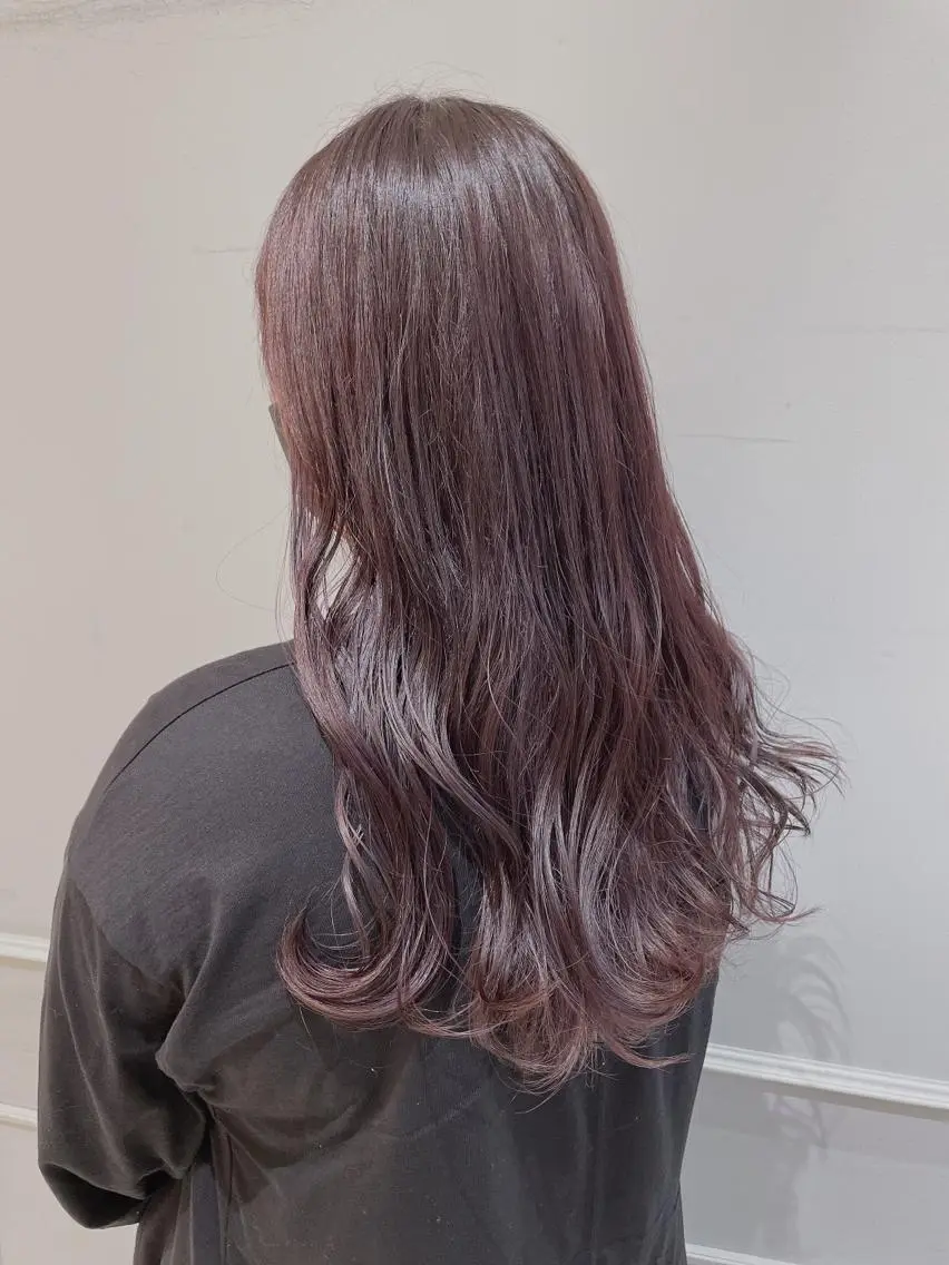 ロング カラー ブラウンカラー パープルカラー ヘアカラー トリートメント 🦖鶴岡 香純🦖のヘアスタイル