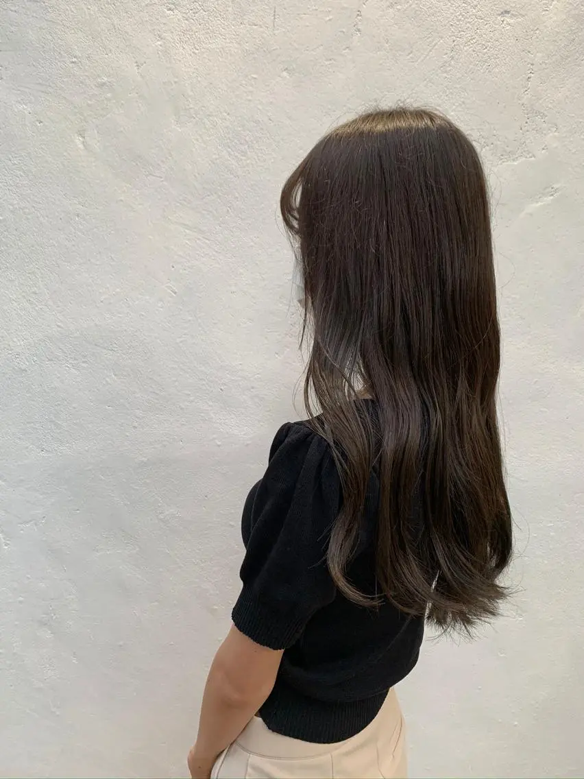 ロング カラー 透明感カラー 中沢梨々花 🎀透明感カラーのヘアスタイル
