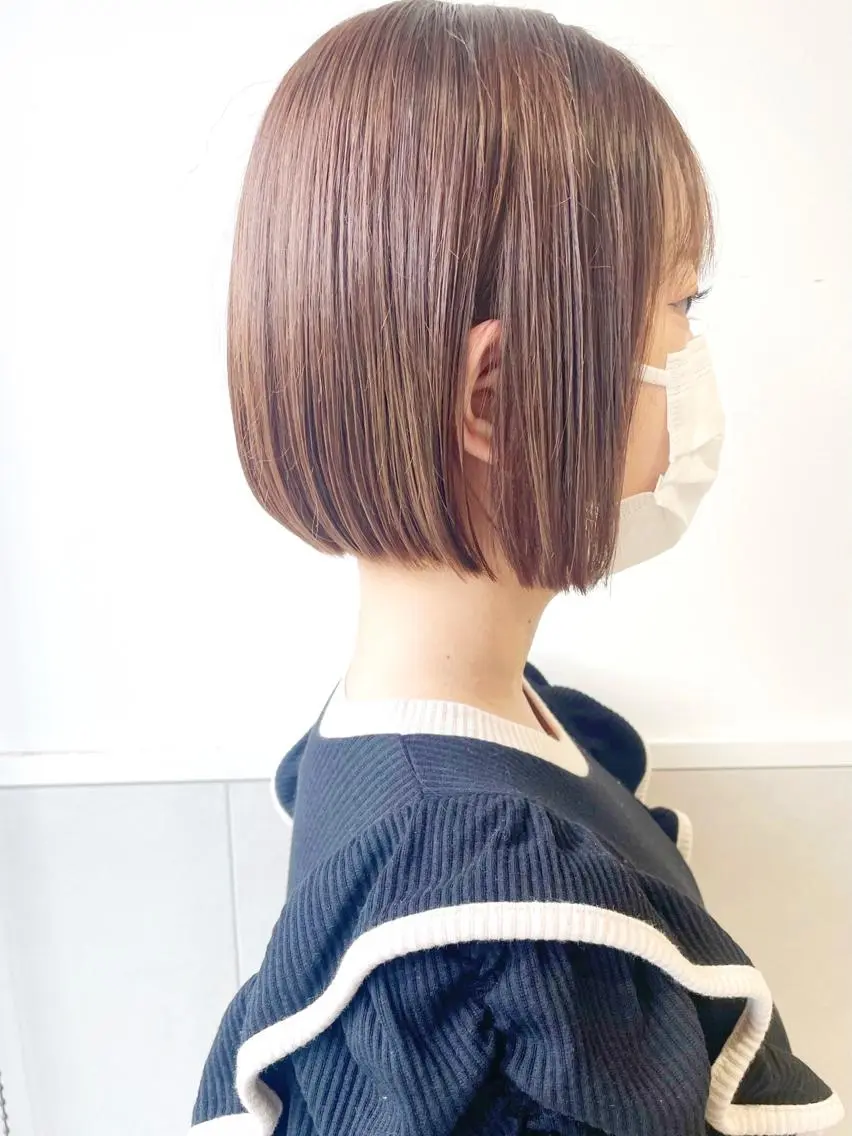 ショート カラー ベージュカラー ボブ カット ヘアカラー トリートメント 齋藤 咲のヘアスタイル