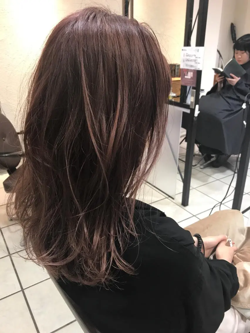 セミロング カラー シールエクステ⭐️ オオミタクヤのヘアスタイル