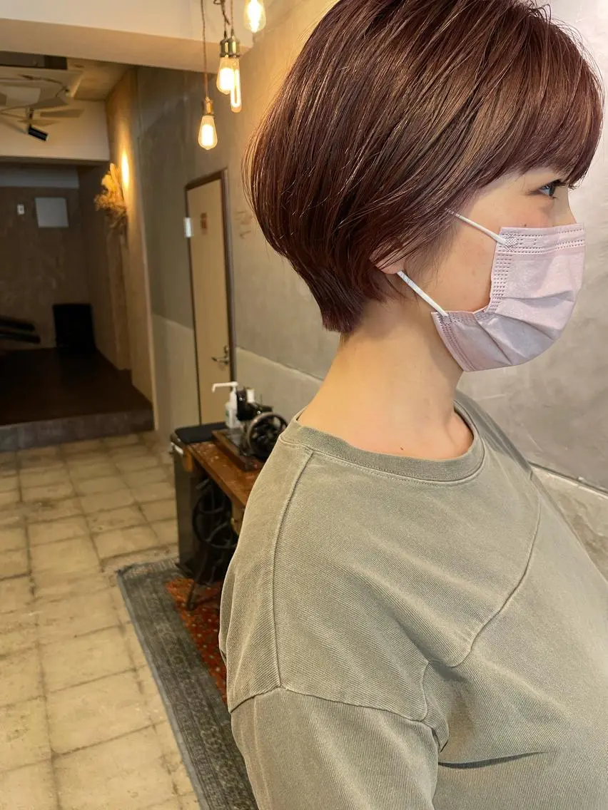 ショート カット ヘアカラー トリートメント ayane⭐️ボブ・ ショート・パーマのヘアスタイル