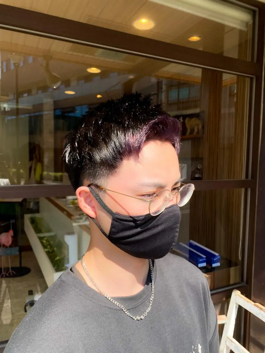 ショート カラー メンズ デザインカラー 内山 京耶のヘアスタイル