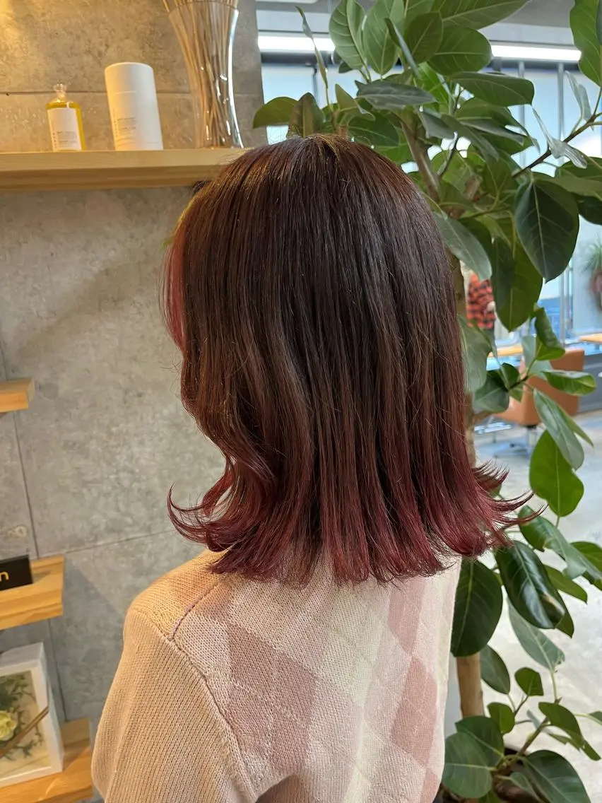 ミディアム カラー ヘアカラー ハイトーンカラ ー/小川のヘアスタイル