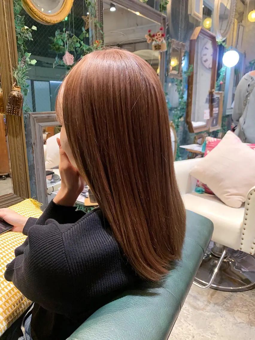ミディアム カット ヘアカラー トリートメント ハイライト／レイヤー 木下翔太のヘアスタイル