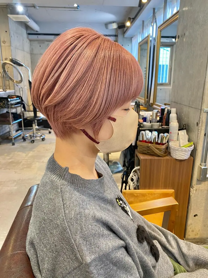 ショート カラー カット ヘアカラー トリートメント 似合わせカラーパーマ 🌿kitin米川のヘアスタイル