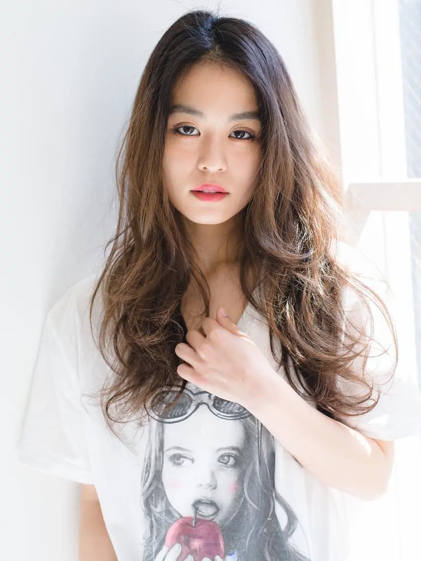 ロング カラー ブリーチ グラデーションカラー ブリーチなしカラー 韓国hair ·͜· watanabeのヘアスタイル
