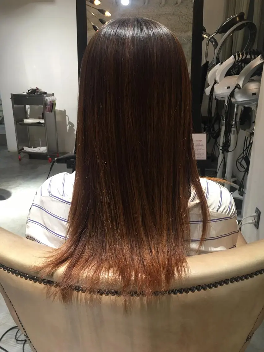 ロング 髪質改善 カット 縮毛矯正 妙見 知洋のヘアスタイル