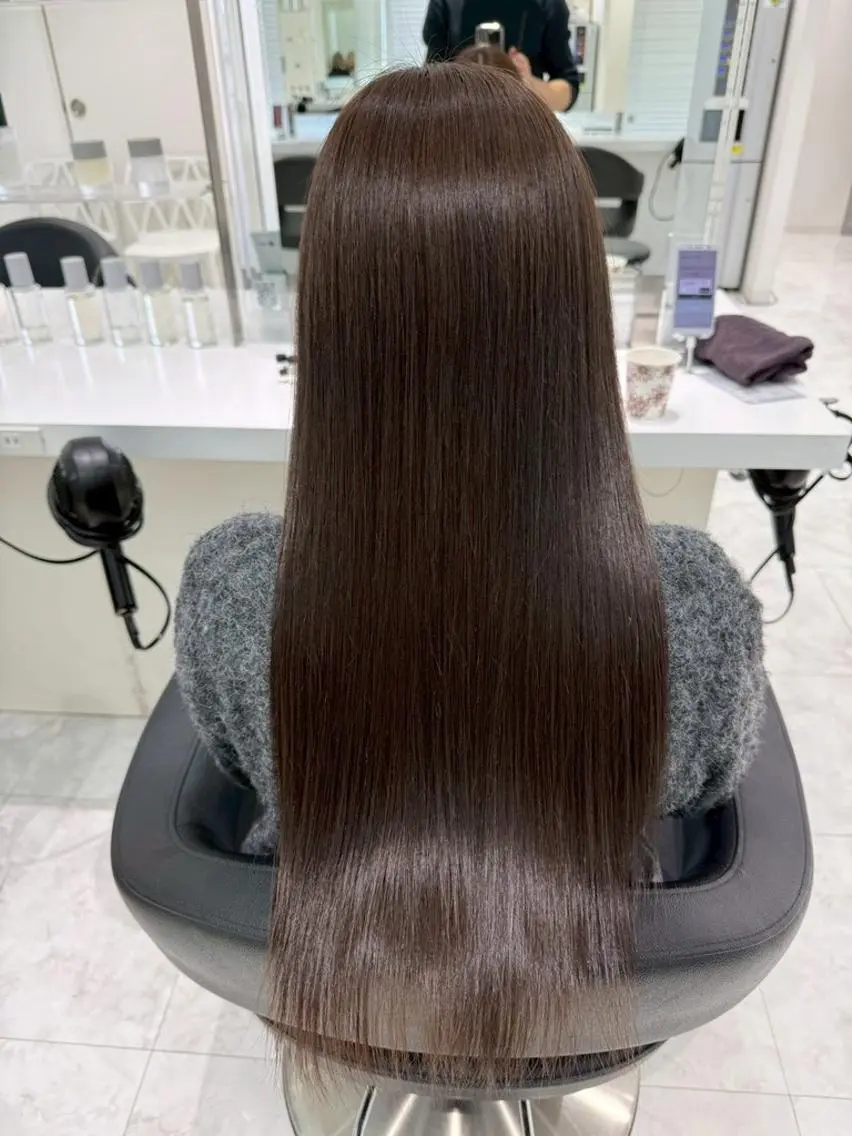 カラー ブリーチなし🪞 ベージュブラウン🤎のヘアスタイル