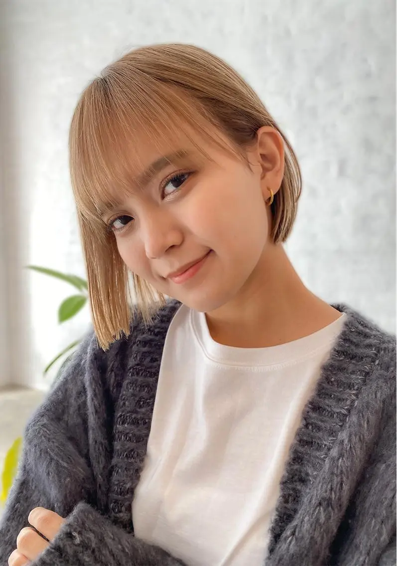 ショート カラー カット ヘアカラー トリートメント 一ノ瀬 暁のヘアスタイル