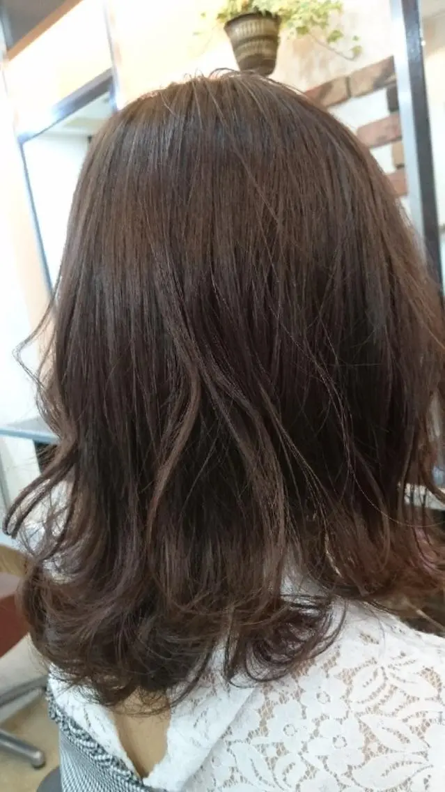 ミディアム ツヤ髪ケアカラー✨ 中谷良成のヘアスタイル