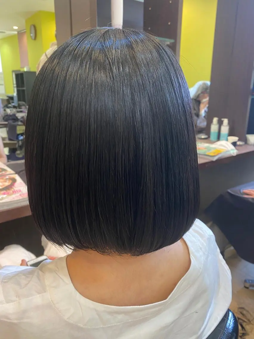 ショート ボブ 縮毛矯正 wa daのヘアスタイル