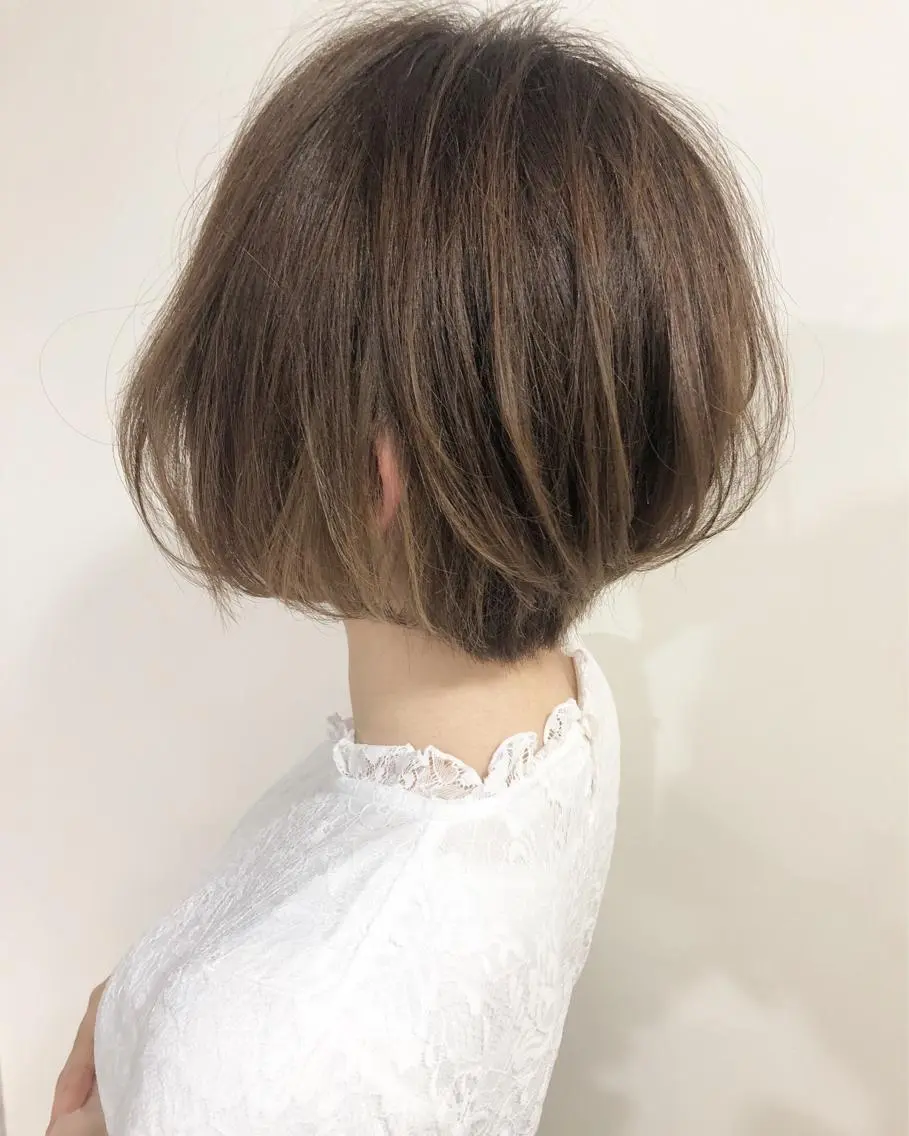 ショート アッシュ ボブ エクステ 外国人風カラー ハイライト カット ヘアカラー トリートメント 夜23時まで予約🉑 reverieあきらのヘアスタイル