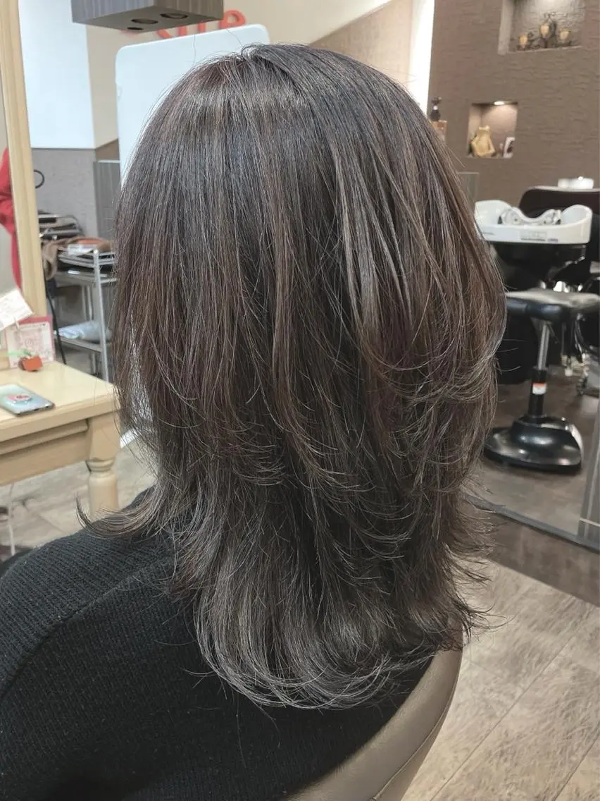 ロング カラー アッシュ ラベンダーカラー ラベンダーアッシュ メンズパーマ🌀/ 中村郁未のヘアスタイル