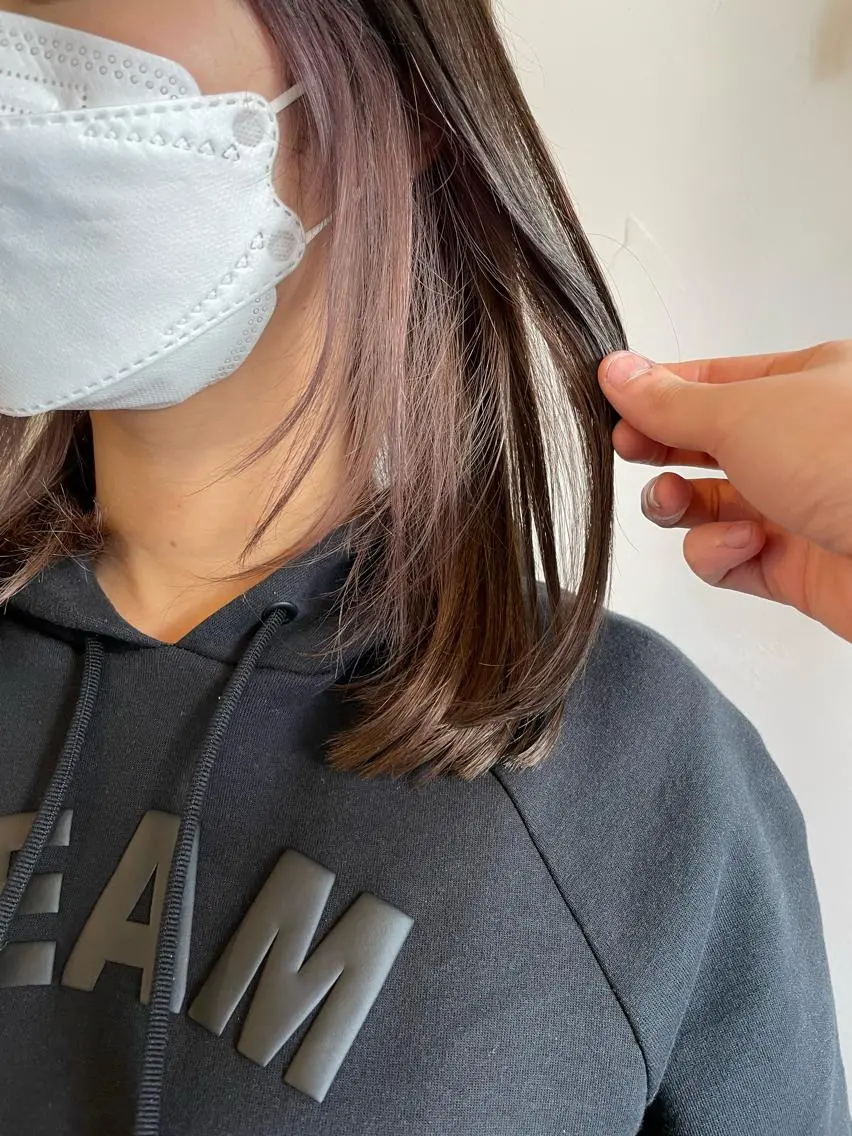 ミディアム カラー カット ヘアカラー トリートメント AKALA HAIR 西宮店 Juriのヘアスタイル
