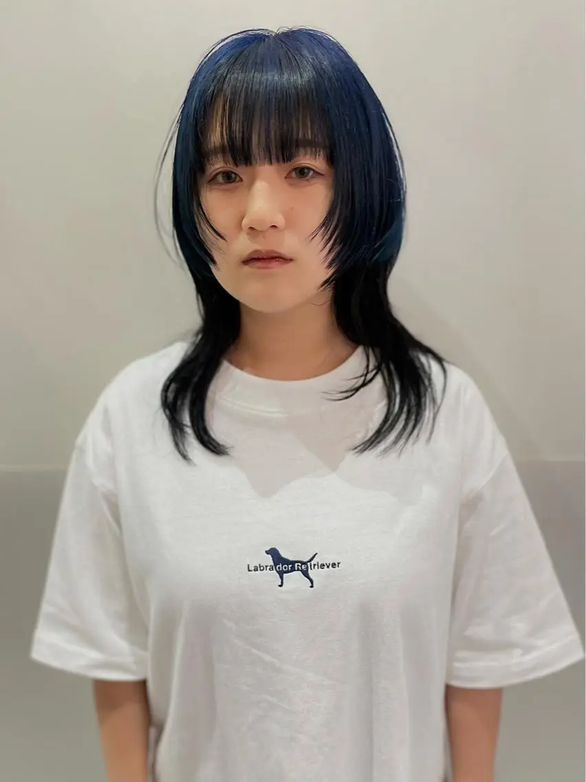 ミディアム カラー カット ヘアカラー トリートメント ブリーチ🧚 ボブ✍️レイヤーのヘアスタイル