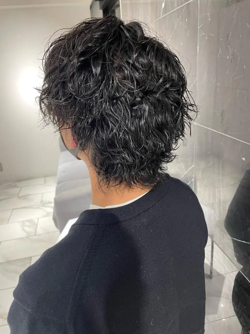 パーマ メンズ カット パーマ 大阪メンズ 美容師井上智博のヘアスタイル