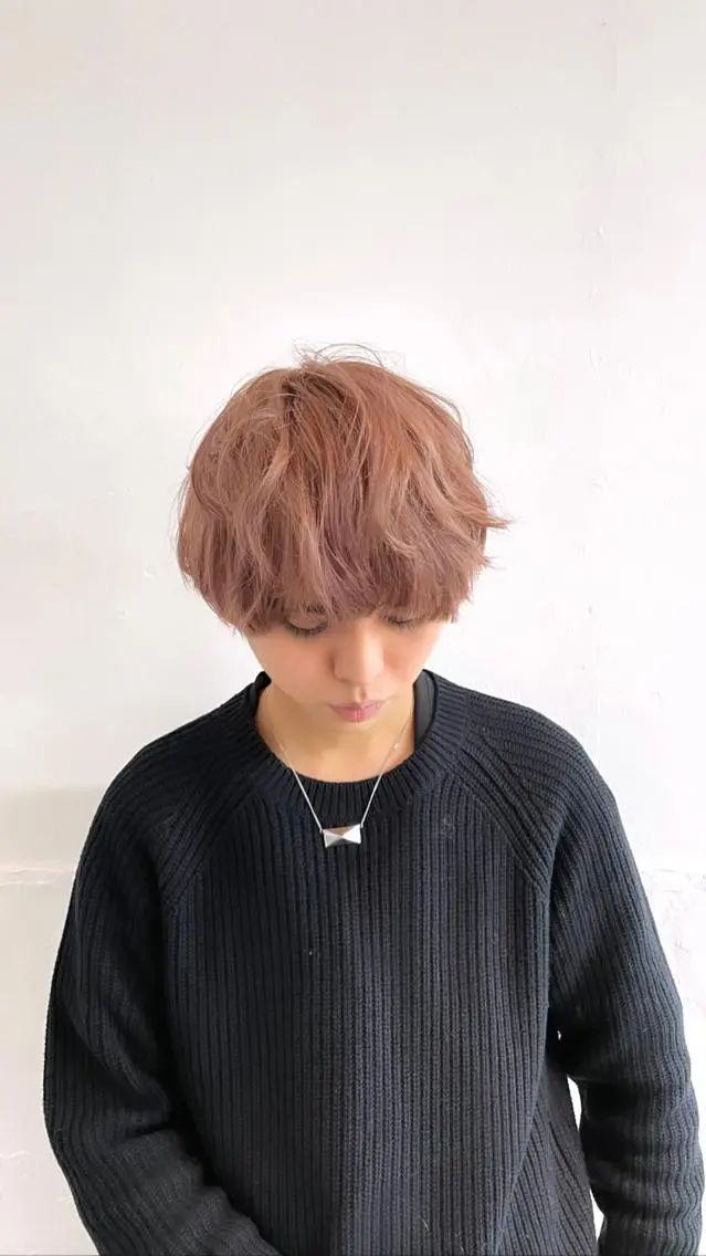 カラー メンズ ベージュカラー ミルクティーベージュ カット ヘアカラー トリートメント 🔷ダブルカラーハイ トーン🔷櫻井走のヘアスタイル