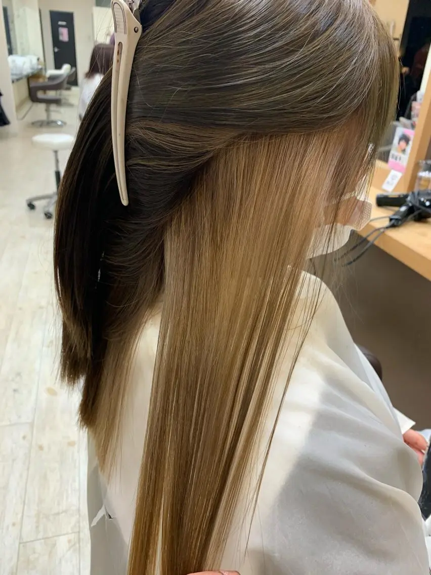 ロング カラー カット ヘアカラー トリートメント Lien 深井店のヘアスタイル