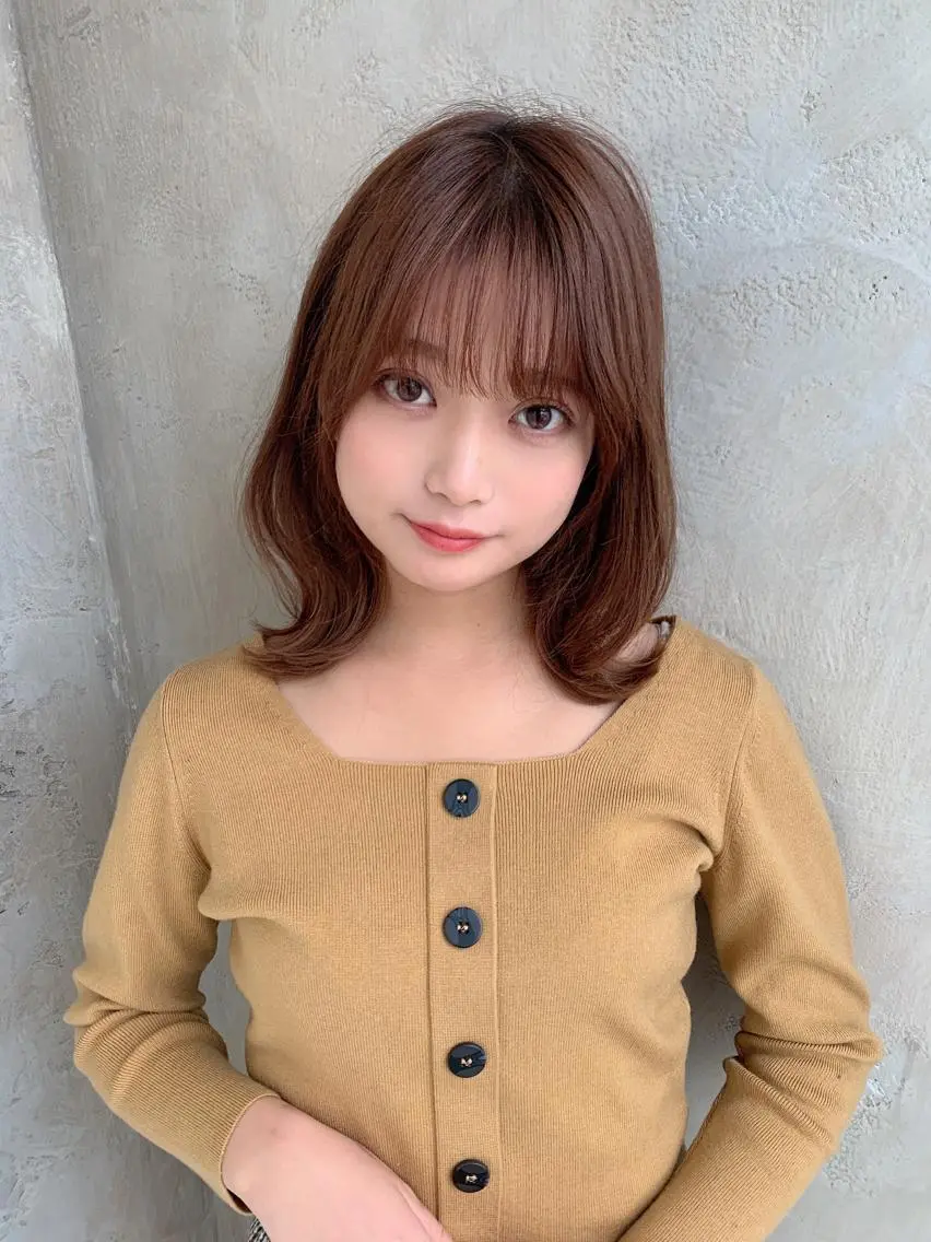 ミディアム カラー バレイヤージュ ブリーチ ケアブリーチ ダブルカラー ハイライトカラー カット ヘアカラー トリートメント 銀座✨レイヤーカット 顔まわり/坂本亜裟海のヘアスタイル