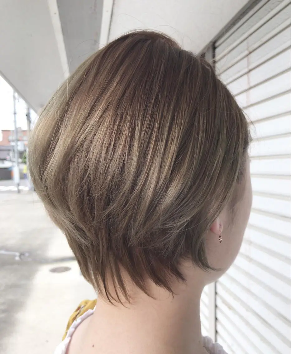 ショート カラー ハイライトカラー ハイライト レイヤーカット匠 イソザキノリユキのヘアスタイル