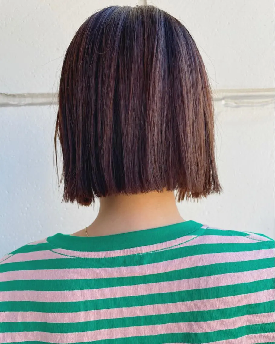 ショート カラー 切りっぱなしボブ ブラウンカラー グラデーションカラー ボブ カット ヘアカラー トリートメント 村上雅人 ナチュラルモードのヘアスタイル