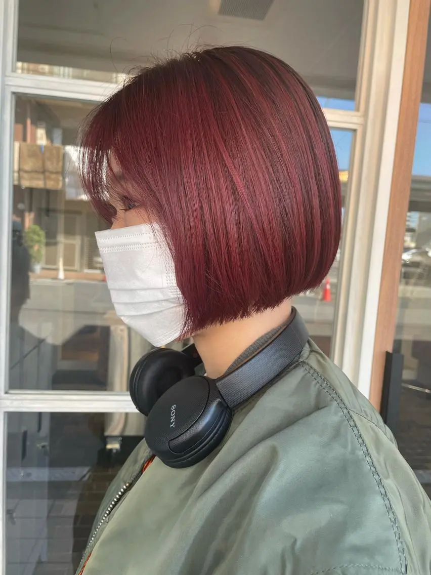ショート カラー ヘアアレンジ ヘアカラー たかいわ みきのヘアスタイル