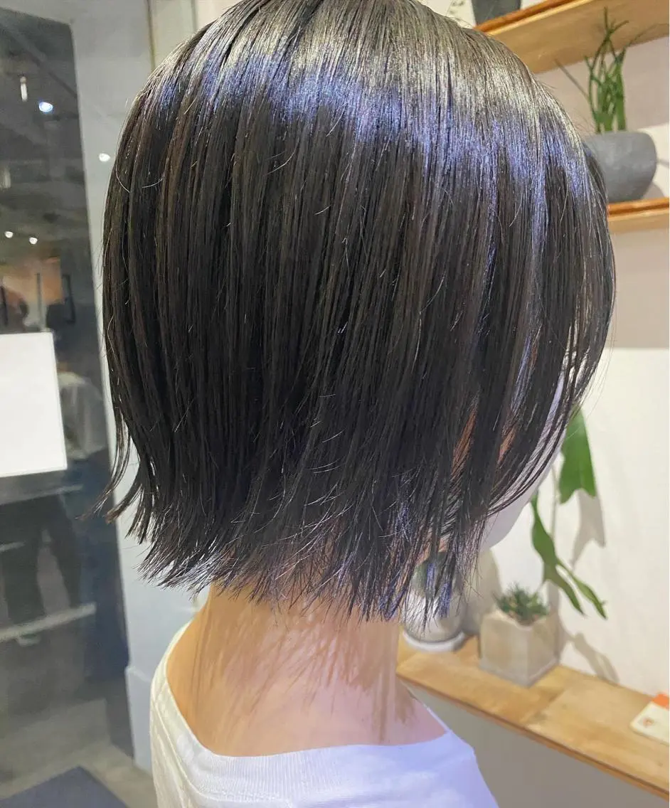 ショート カラー ヘアカラー トリートメント 森貴裕/ニュアンス パーマ/オリーブのヘアスタイル