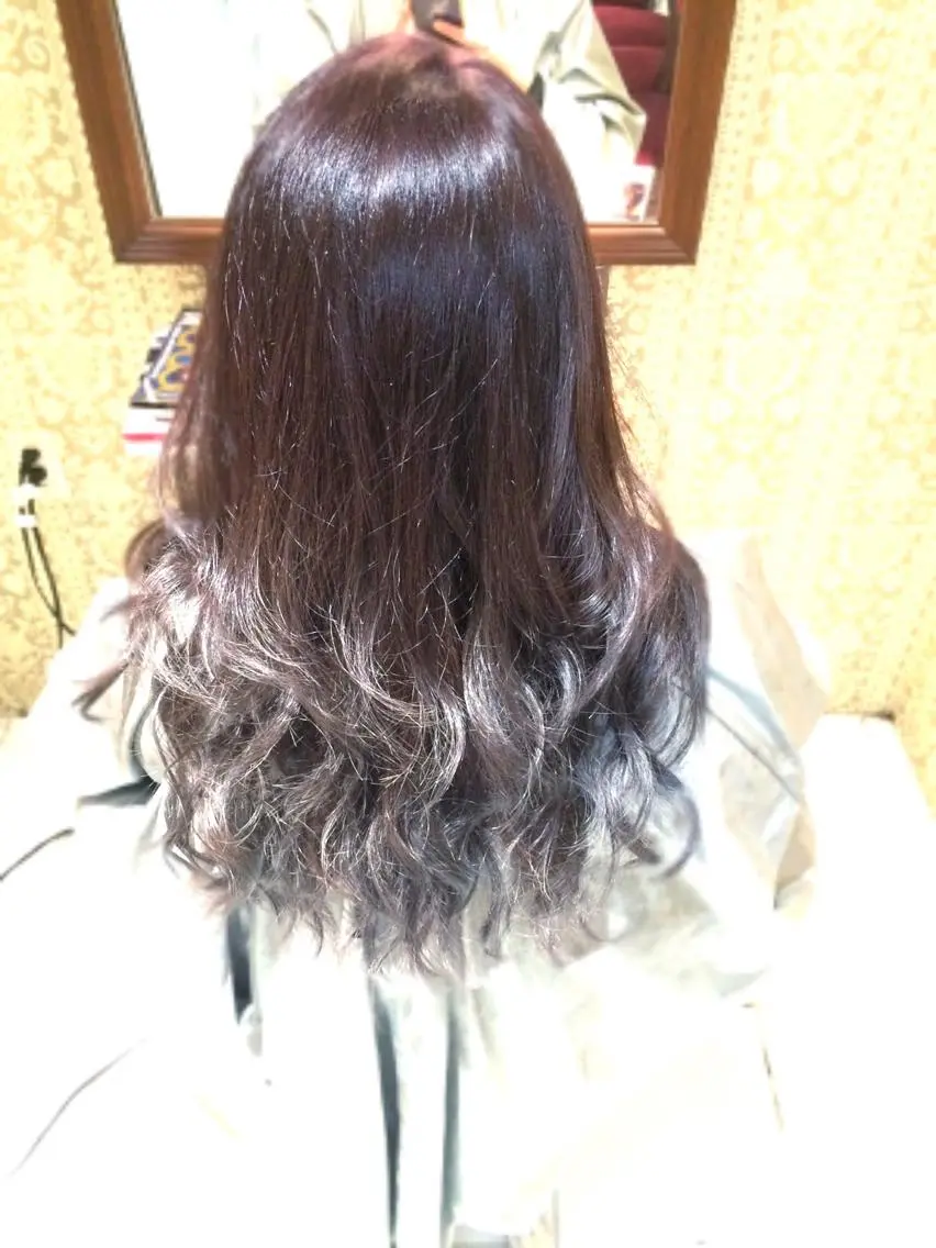 ロング カラー アッシュ パープルカラー パープルアッシュ kazufumi ..のヘアスタイル
