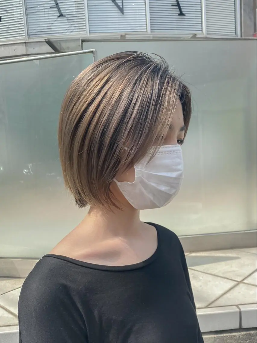 セミロング カラー カット ヘアカラー トリートメント 海外デザイン🇺🇸 石渡諒太のヘアスタイル