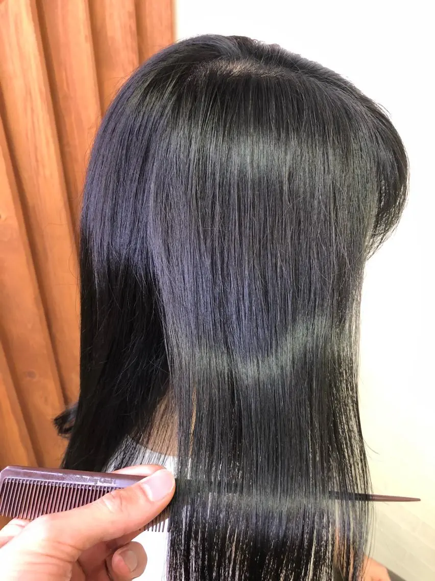 セミロング カラー ブリーチ ケアブリーチ 髪質改善 髪質改善//縮毛矯正 This表参道のヘアスタイル