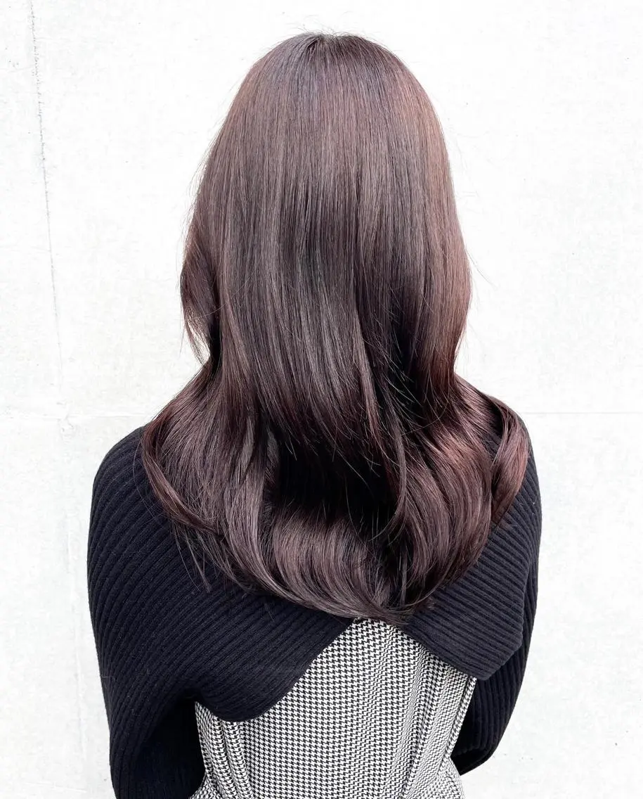 セミロング ヨシンモリ 韓国風ヘア カット ヘアカラー トリートメント 透明感カラー×小 顔レイヤー♡ヒデさんのヘアスタイル