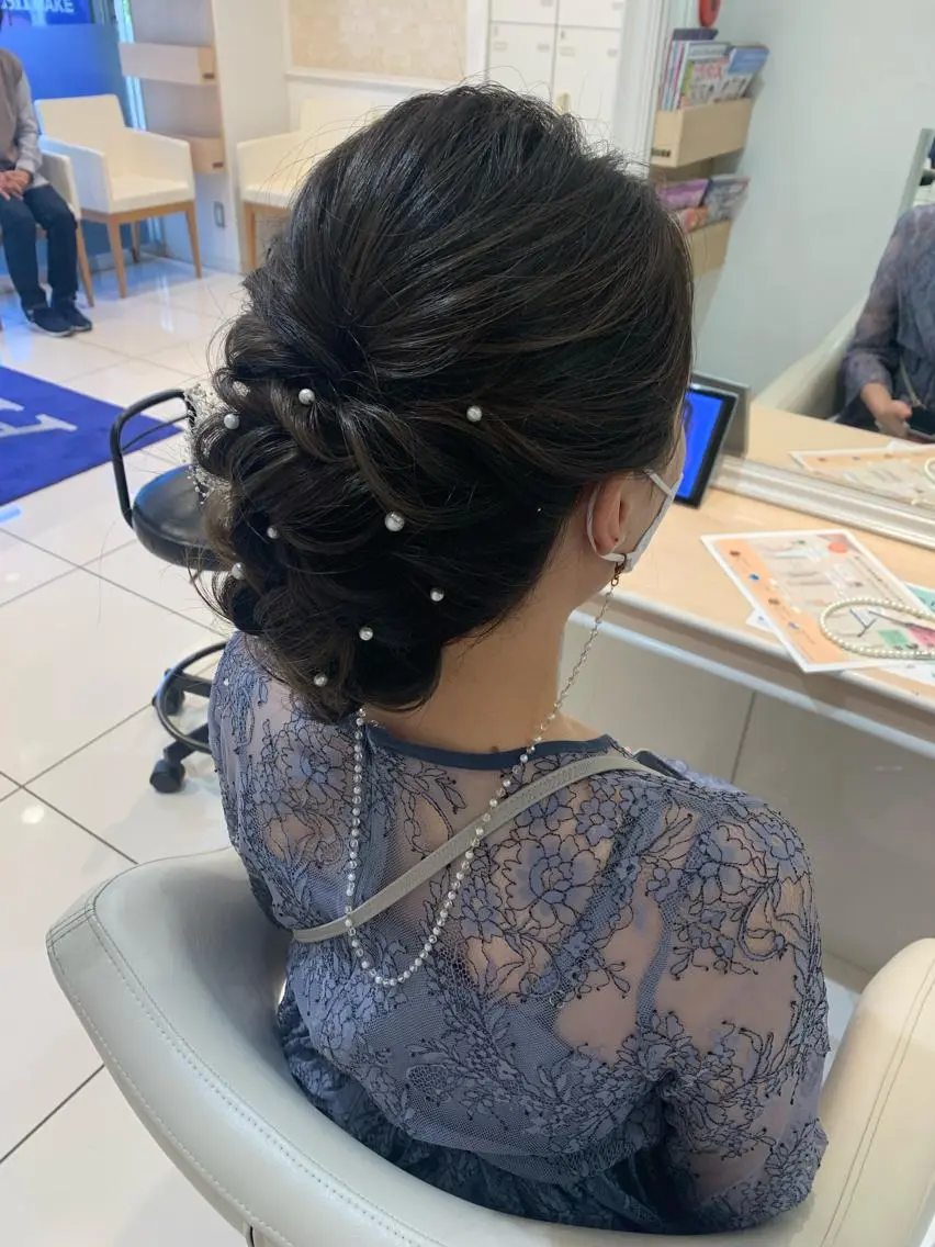 セミロング ヘアアレンジ 宮永 璃沙のヘアスタイル