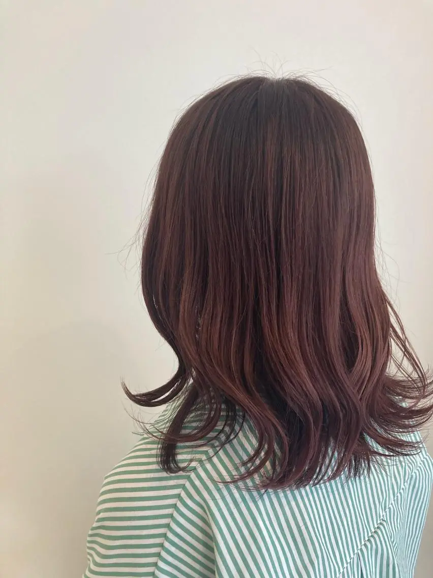 ミディアム カラー ラベンダーカラー ピンクカラー ピンクラベンダー カット ヘアカラー トリートメント 🫧高鹿汰一髪質改善 /白髪ぼかし🫧のヘアスタイル