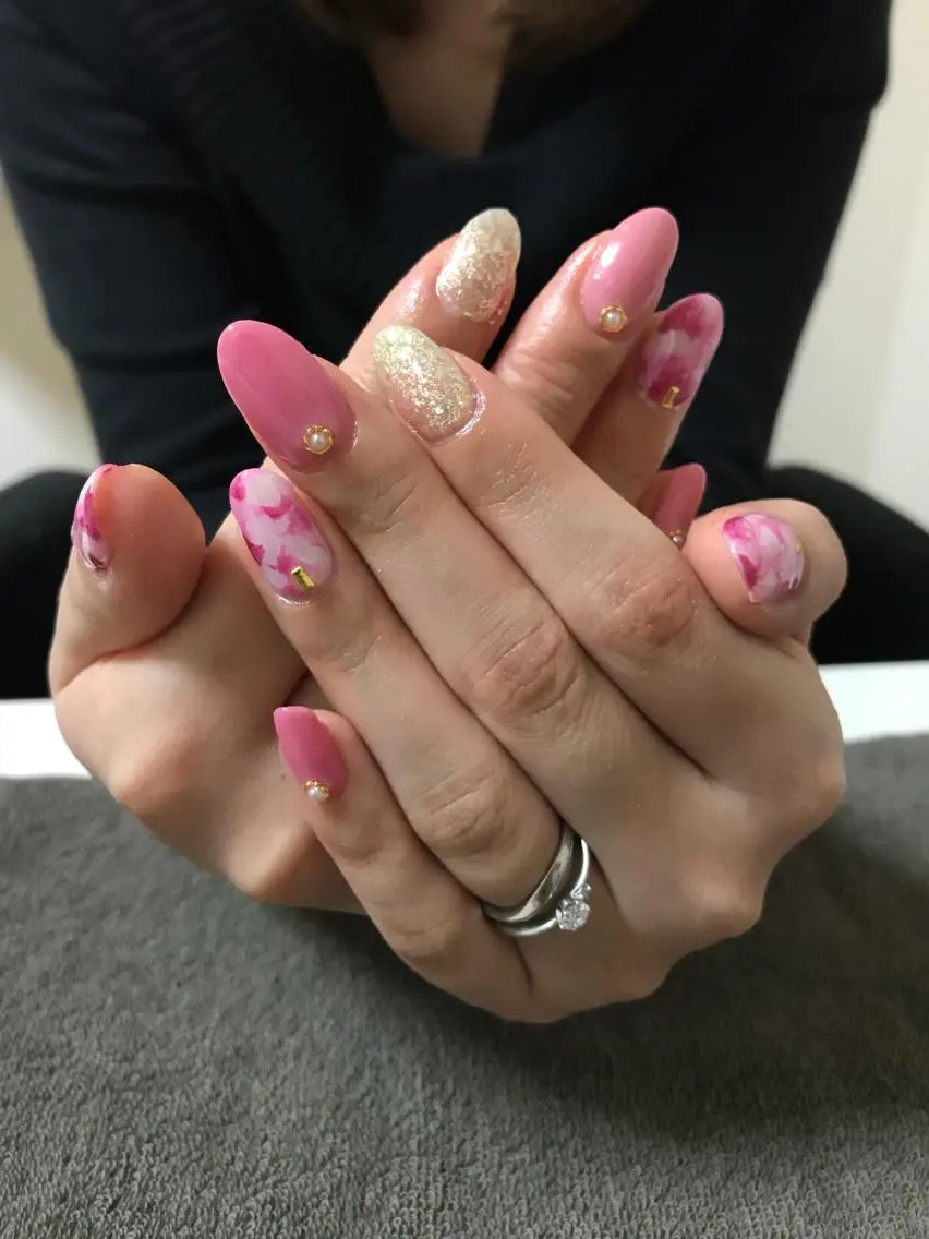 ネイル 長さ出し 持ち込み スカルプネイル ハンドネイル Masuko Yasukaのネイルデザイン
