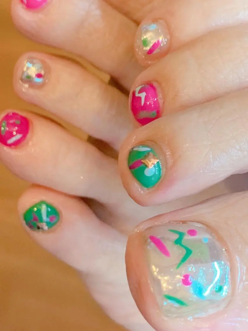 ショート フットネイル NAIL__ KOKOのネイルデザイン