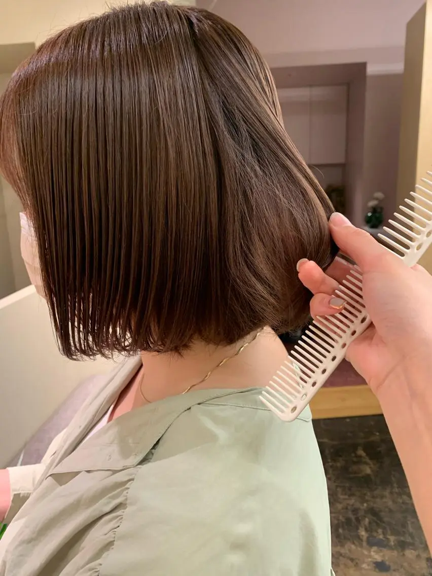 ミディアム カラー ベージュカラー ヘアカラー トリートメント yupi🐈‍⬛ レイヤー/パーマのヘアスタイル