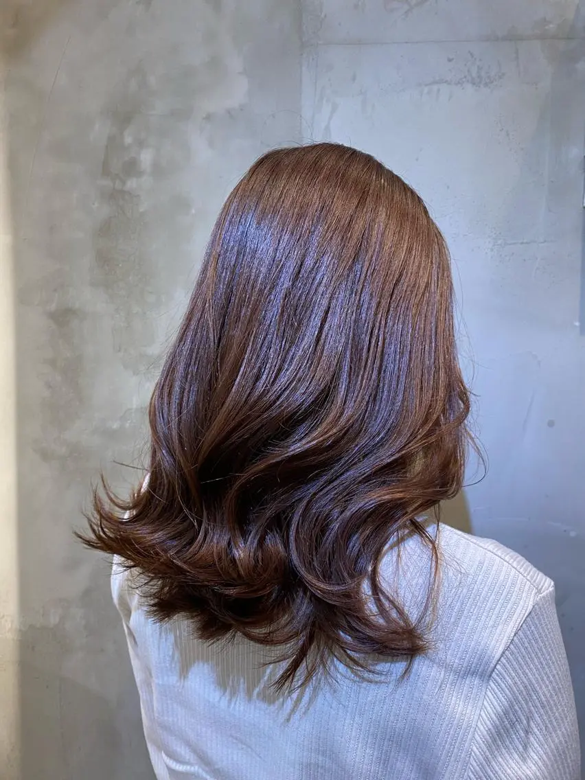 セミロング カット ヘアカラー トリートメント 新宿/顔周りカット +レイヤー=しずく♩のヘアスタイル