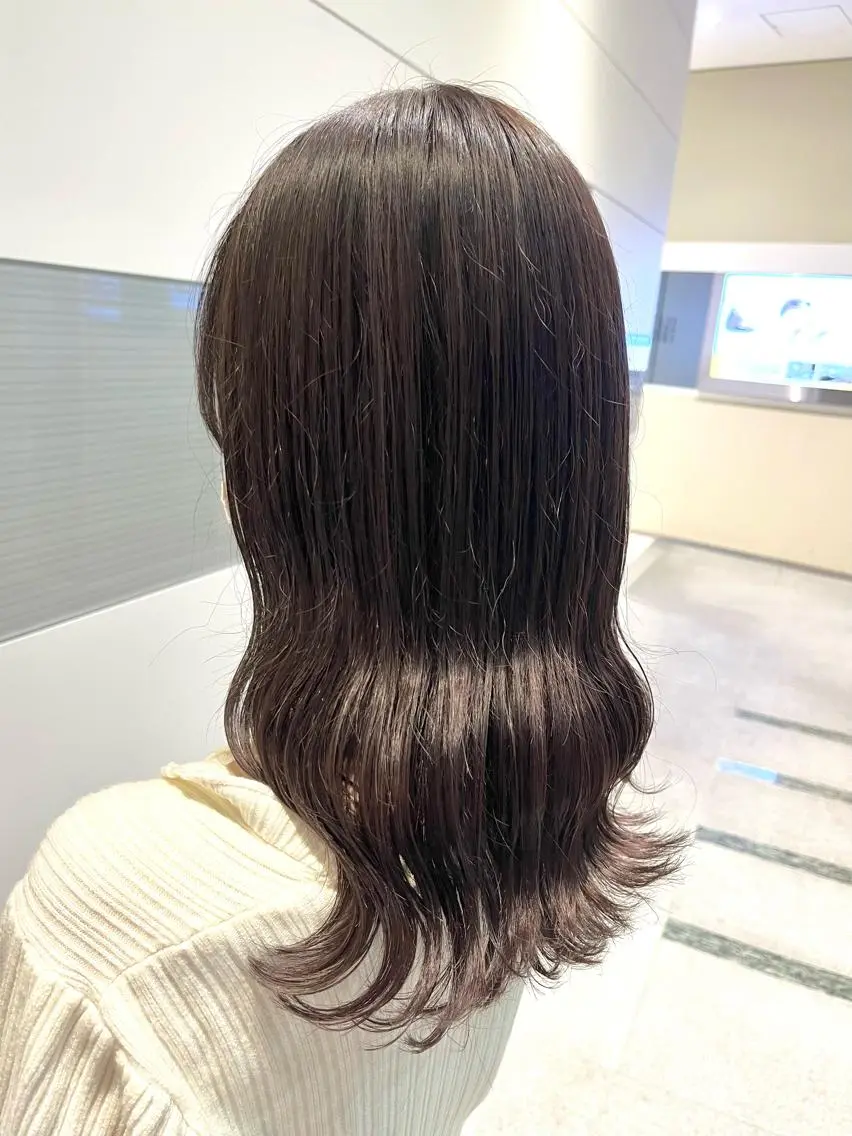 ロング カラー グレージュ ラベンダーカラー ラベンダーグレージュ ラベンダーグレー くさかみさき🌼暖色 /耳つぼ/オタク🌼のヘアスタイル
