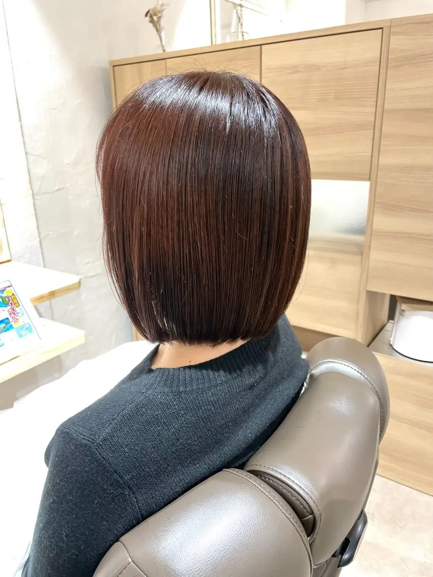 ショート カラー 切りっぱなしボブ 透明感カラー ボブ ショートヘア ウルフカット 髪質改善 縮毛矯正/ レイヤー/銀座/本木のヘアスタイル