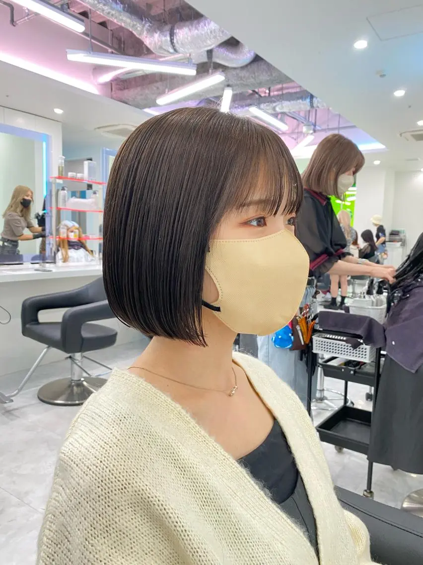 ショート カラー ボブ センターパート特化 井上健太のヘアスタイル