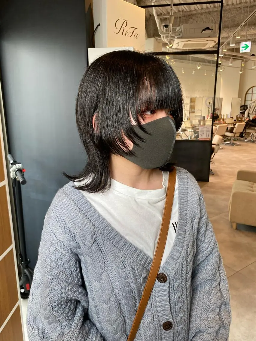 ショート ボブ くびれヘア ショートヘア ウルフカット カット トリートメント 大阪ウルフカット ハッシュカットのヘアスタイル