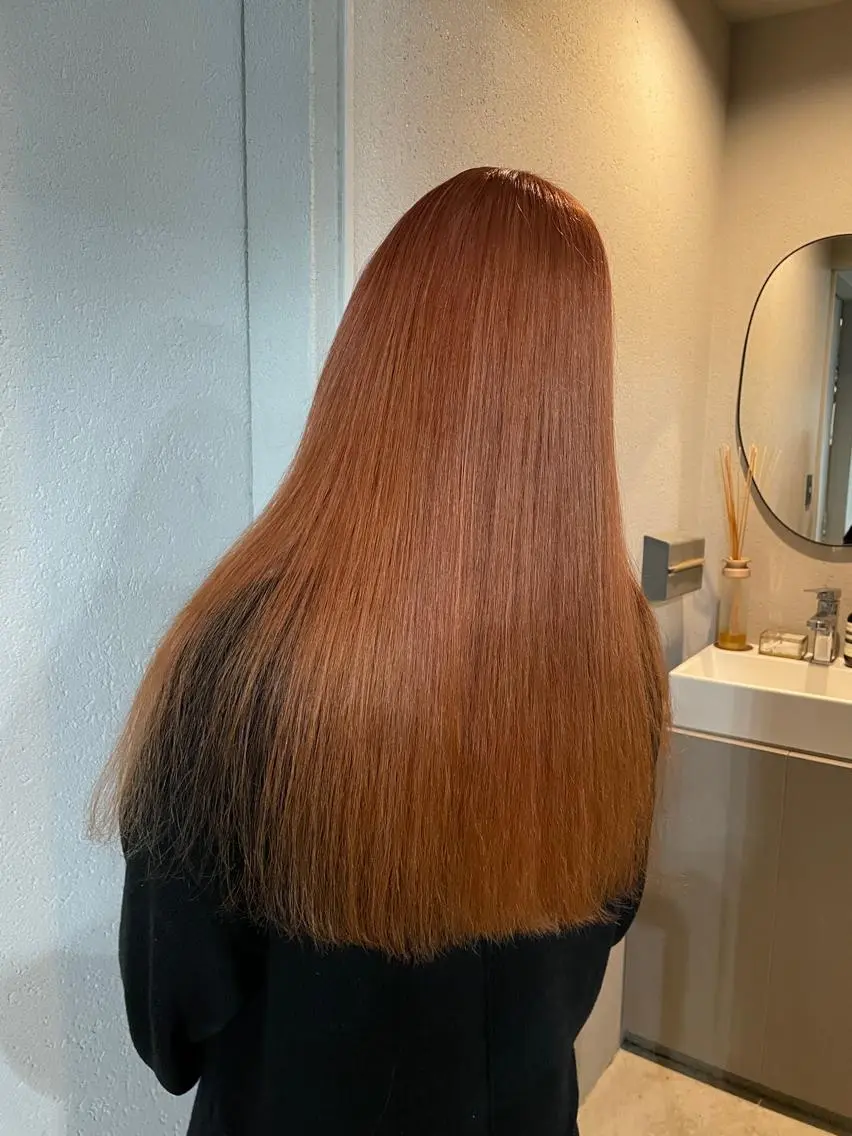 ロング カラー ヘアカラー 吉田一輝 外国人パーマのヘアスタイル