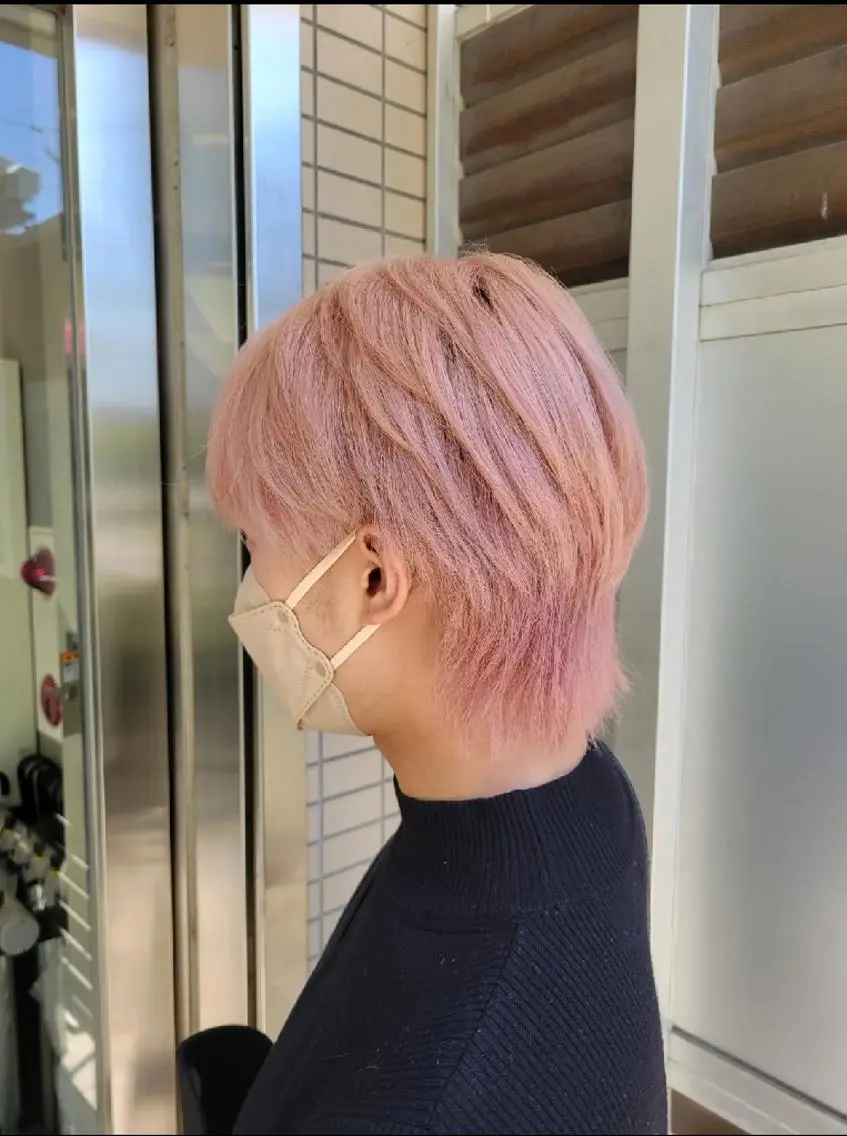 ショート メンズ カラー ピンクカラー カット トリートメント メンズ/ショート /山田譲治✂️のヘアスタイル