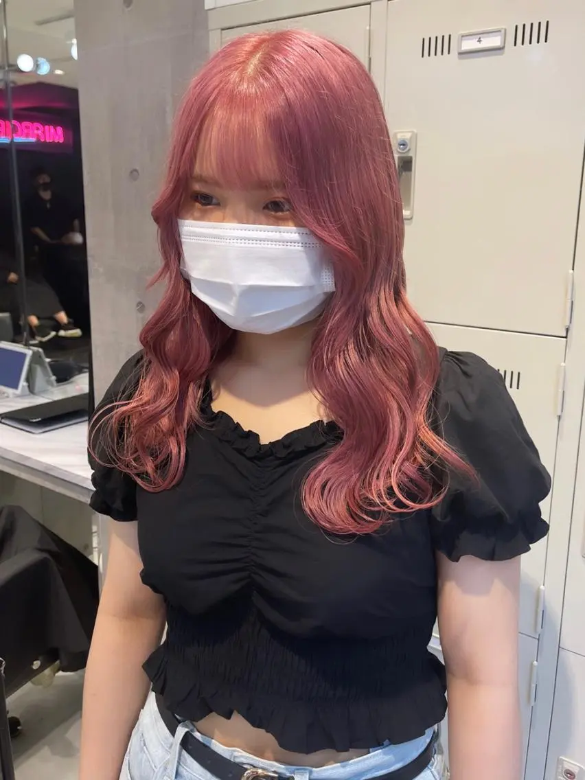 ロング カラー パーマ ヘアアレンジ メンズ キッズ ネイル マツエク・マツパ アイブロウ レイヤー/ダブル カラー/YURINAのヘアスタイル